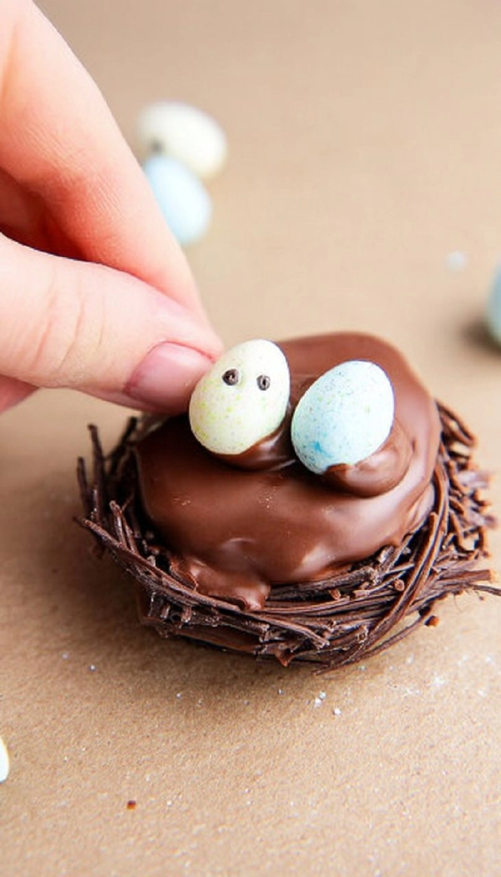Chocolate Covered Oreo Easter Egg Nests