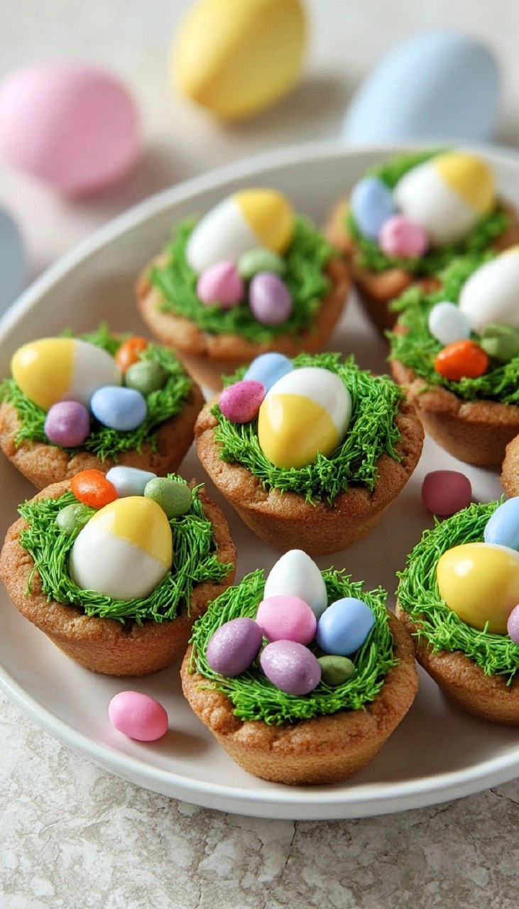 Easter Egg Bird Nest Cookie Cups