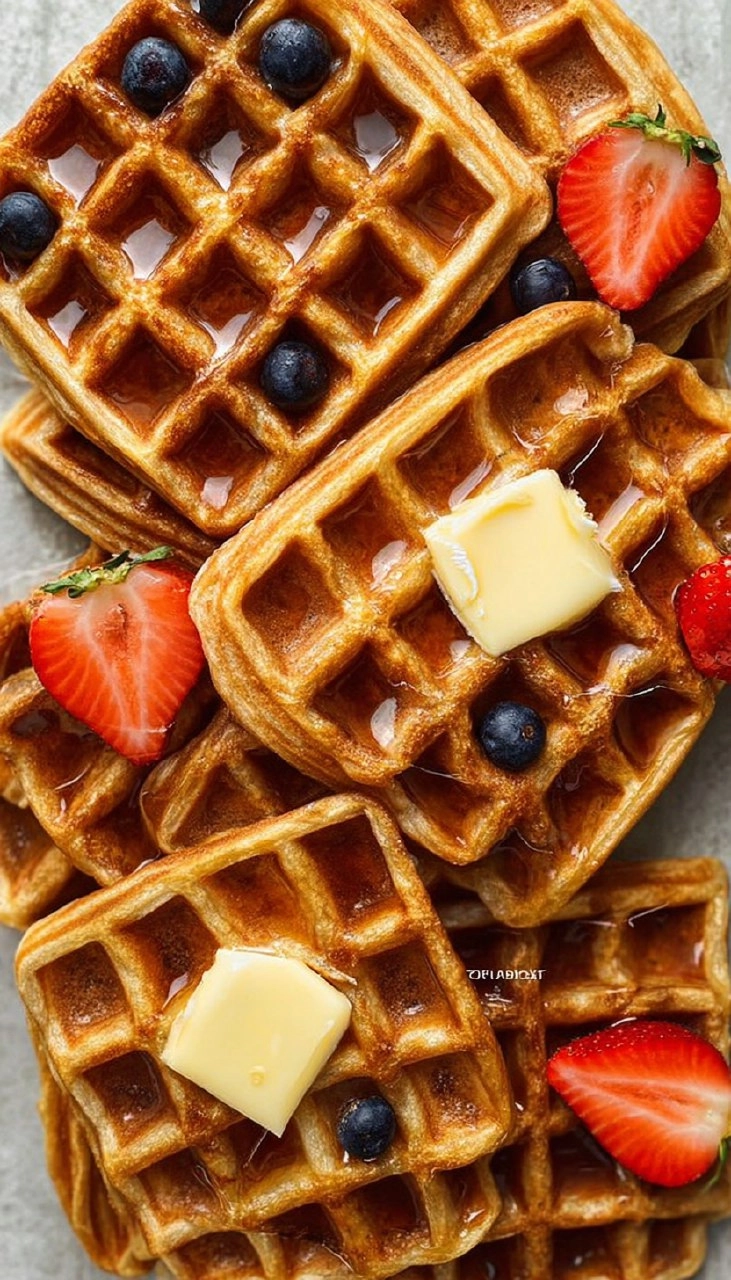 Fluffy Whole Wheat Waffles