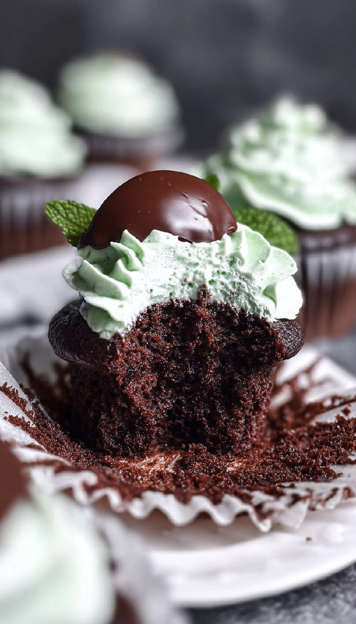 Mint Chocolate Cupcakes 7 Mint Chocolate Cupcakes