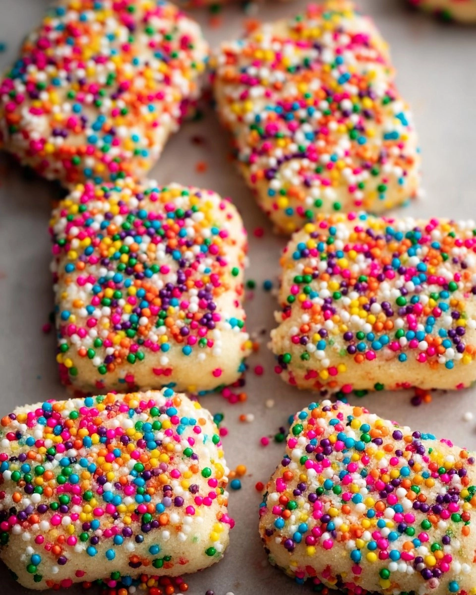 Rainbow Sprinkle Butter Cookies 4 Rainbow Sprinkle Butter Cookies