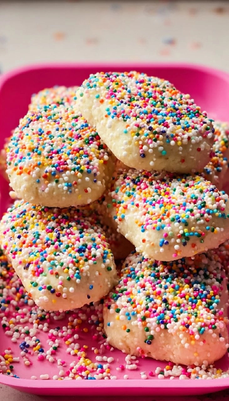 Rainbow Sprinkle Butter Cookies 5 Rainbow Sprinkle Butter Cookies