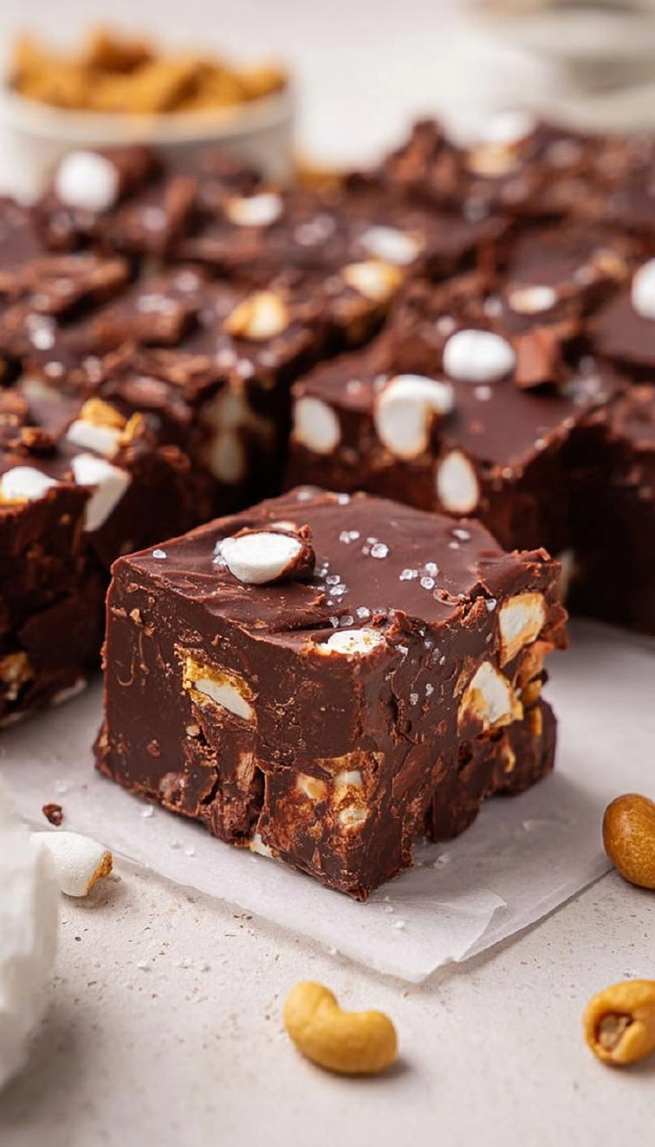 Rocky Road Fudge (Easy Microwave Recipe)