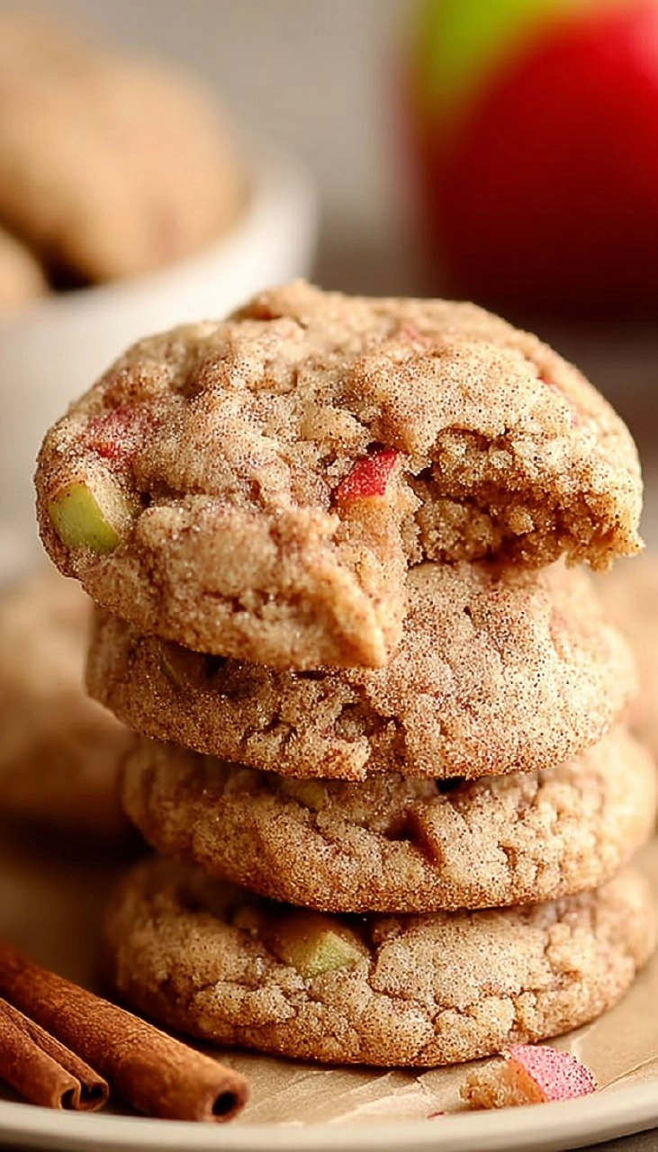 Soft and Chewy Rhubarb Cookies with Cinnamon
