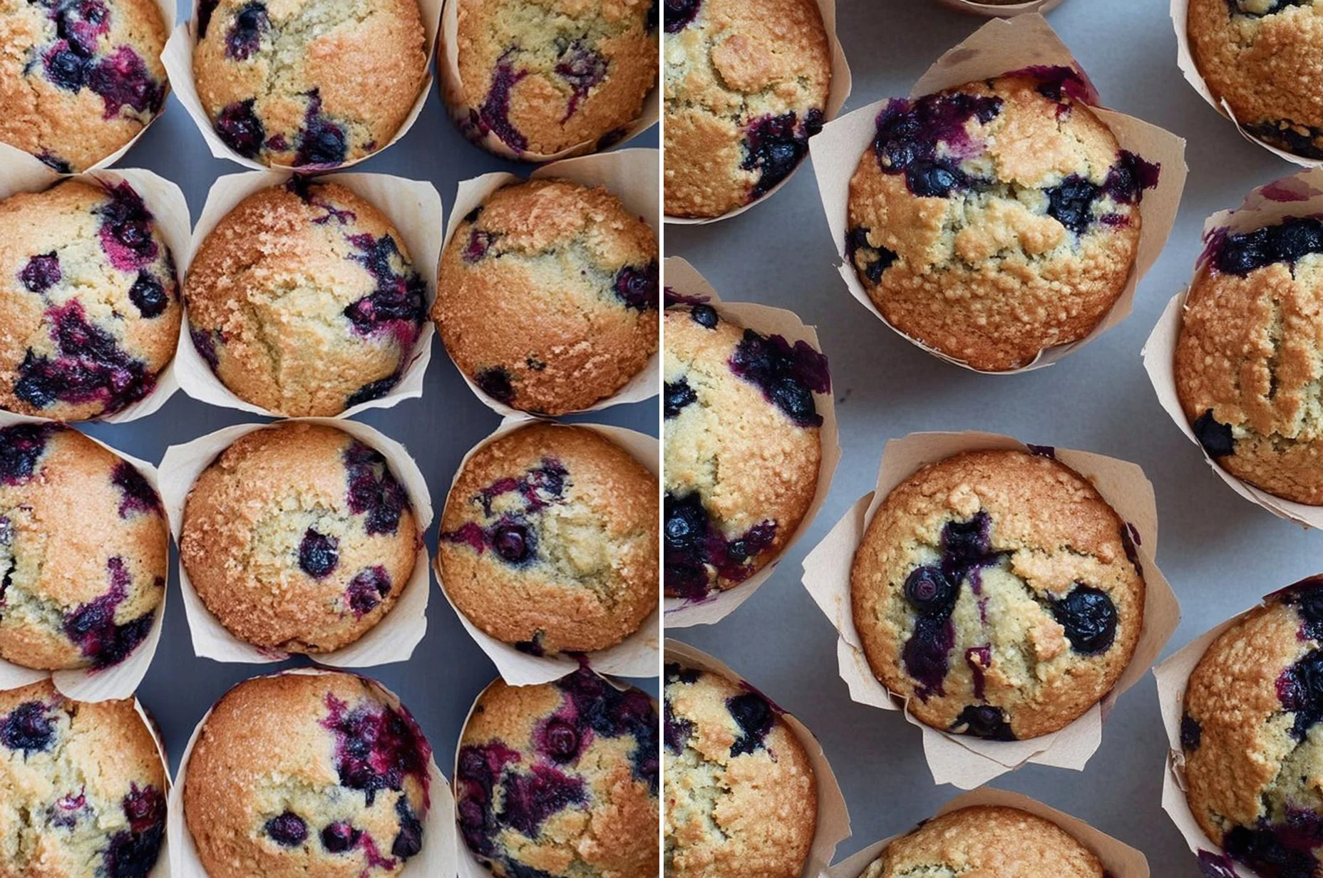 Sourdough discard blueberry muffins