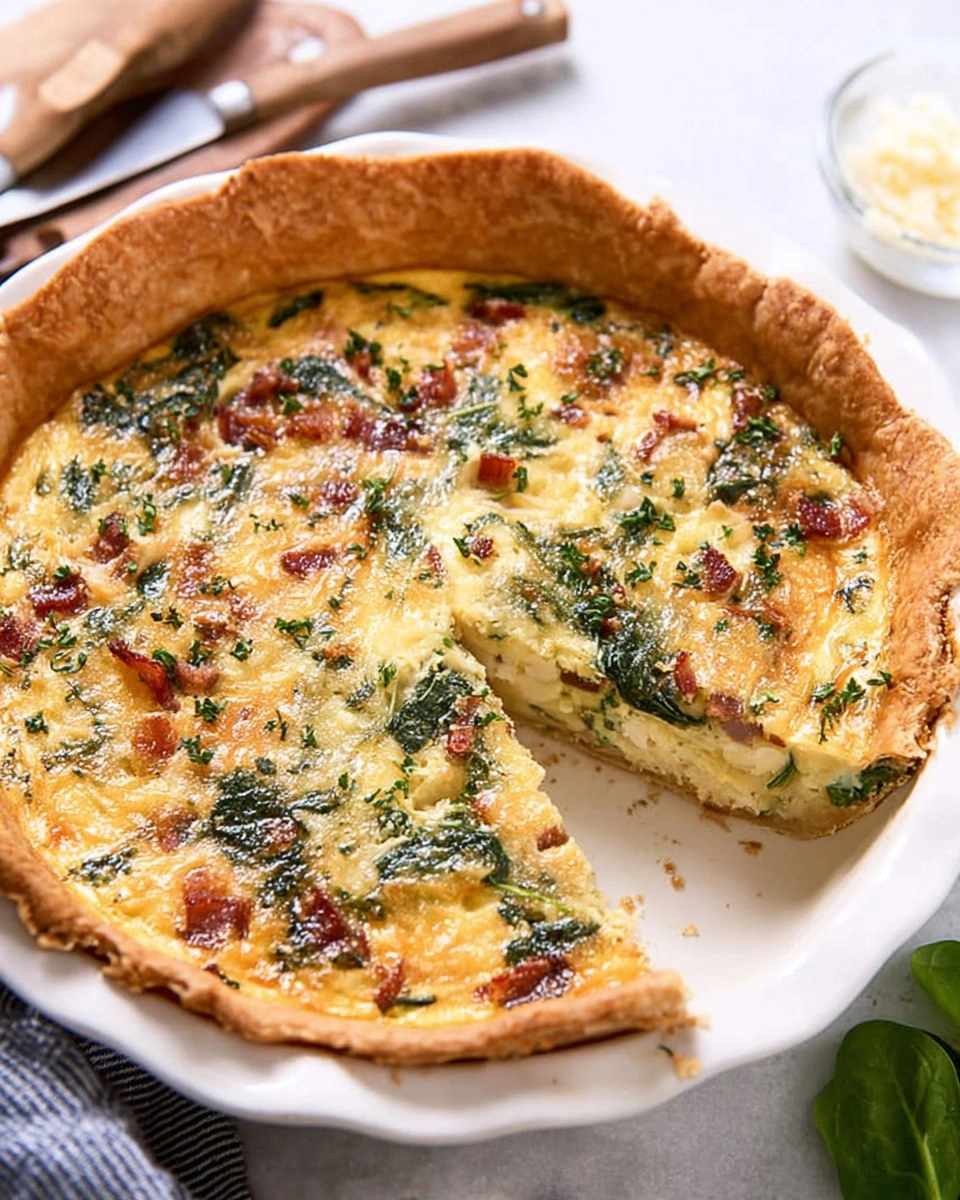 Spinach and Bacon Quiche
