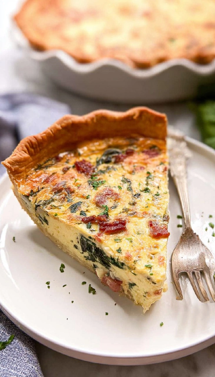 Spinach and Bacon Quiche