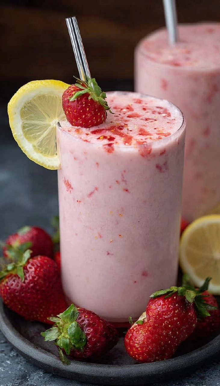 Strawberry Lemonade Milkshake