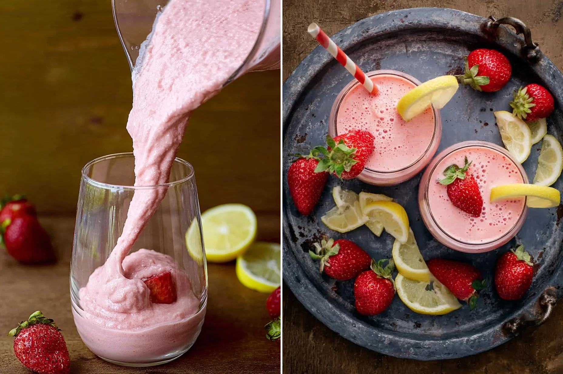 Strawberry Lemonade Milkshake