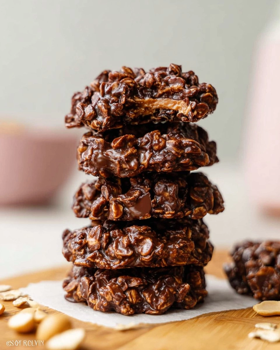 Chocolate Peanut Butter No-Bake Cookies