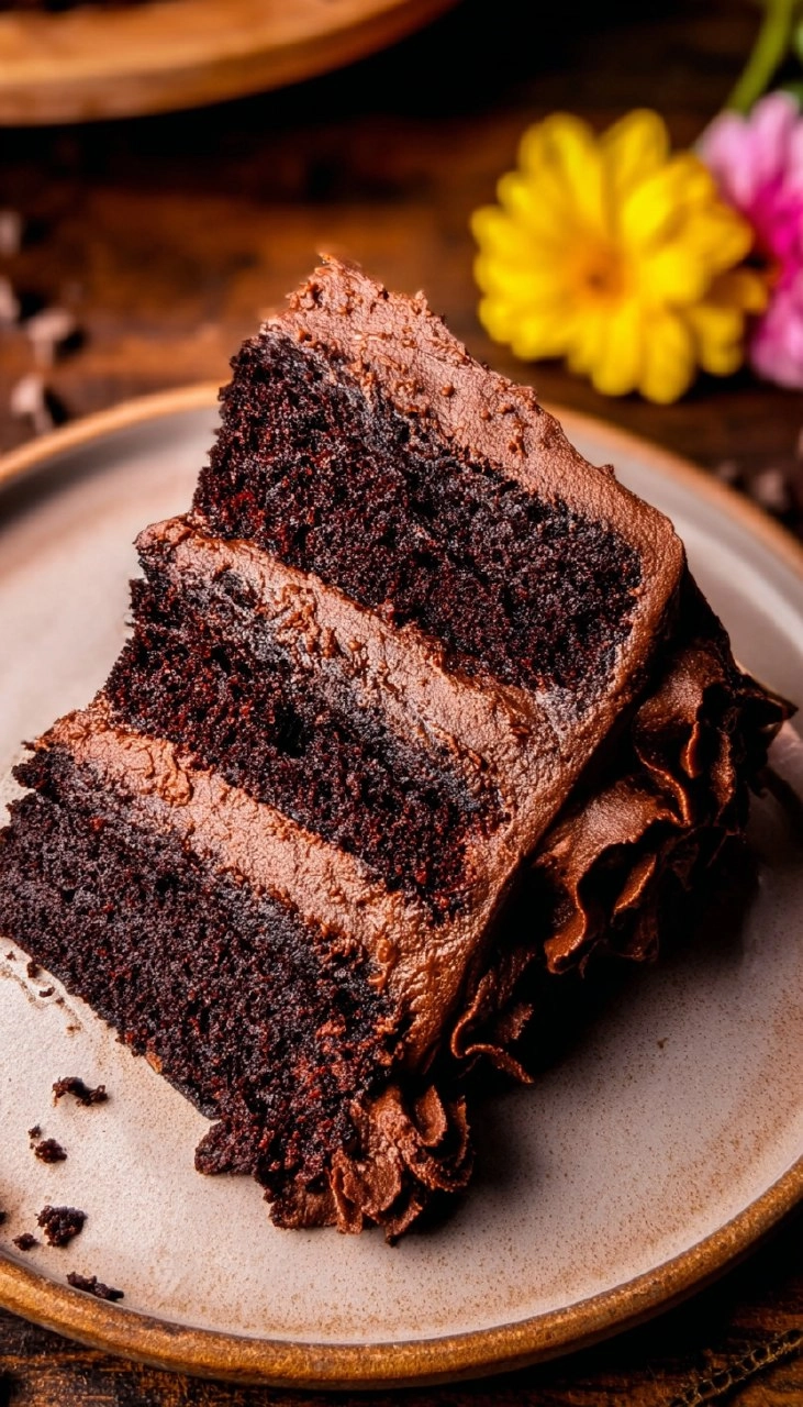 Moist Triple Chocolate Cake