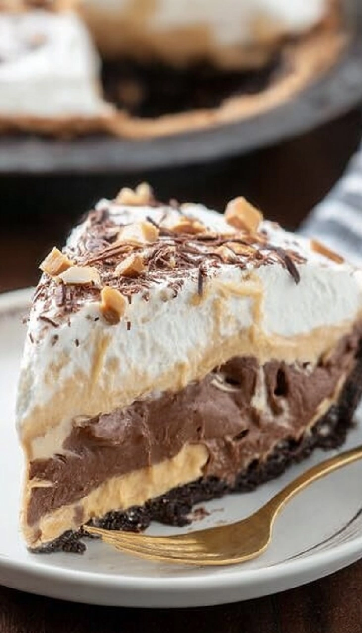 Pretzel Peanut Butter Pudding Pie